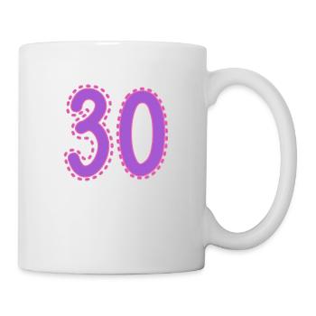 30. 30 YEARS. 30th ANNIVERSARY. 30 YEARS ANNIVERSARY. - Mug - white - Right
