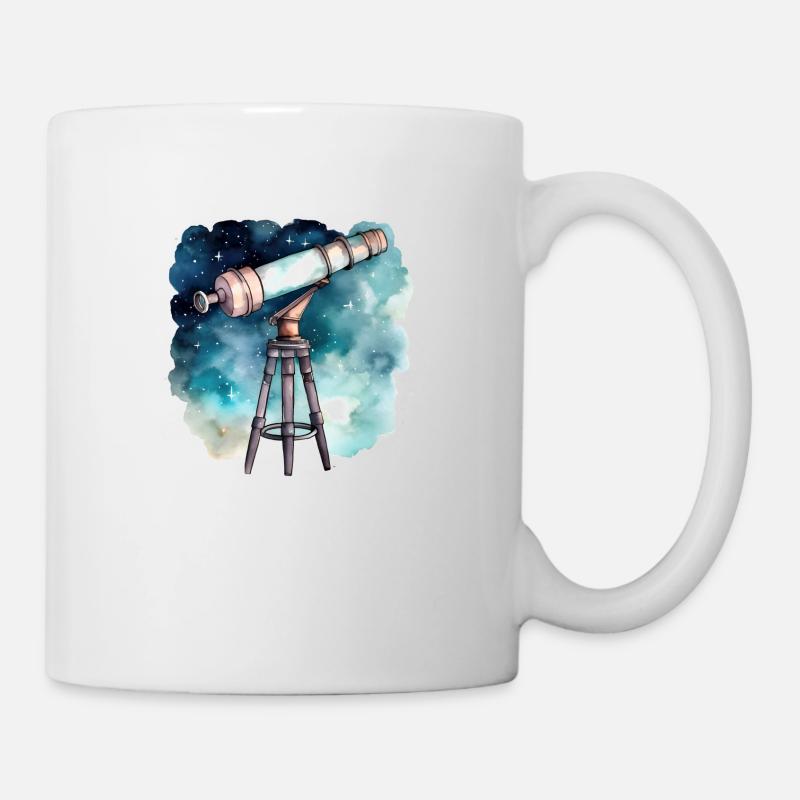 Télescope - Mug blanc - blanc