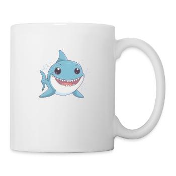 Petit Requin enfantin - Mug blanc - blanc - Droite