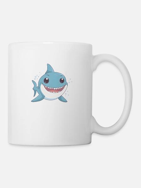 Little Childish Shark - Mug - white