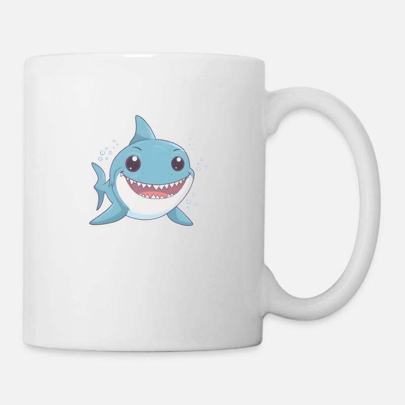 Little Childish Shark - Mug - white