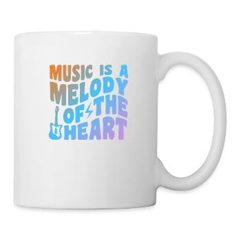 Music Is A Melody Of The Heart - Tasse - Weiß - Rechts