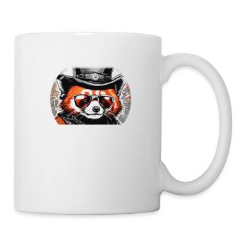 Chapeau de panda roux - Mug blanc - blanc - Droite
