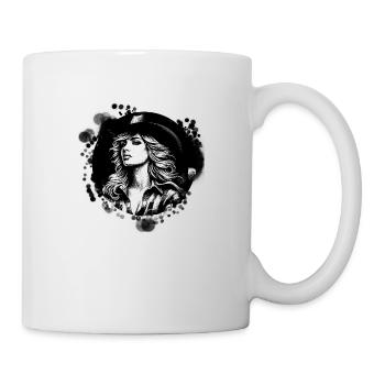 western vintage cowboy fille américain western sauvage - Mug blanc - blanc - Droite
