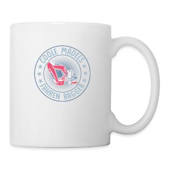 Cool girls driving excavator woman excavator driver - Mug - white - Right