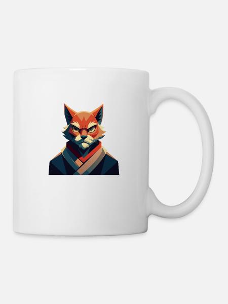Angry Cat - Tasse - Weiß