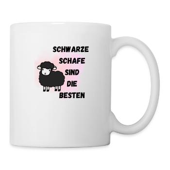 Schwarze Schafe sind die besten - Tasse - Weiß - Rechts
