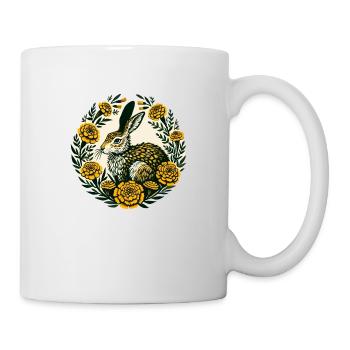 Lièvre de souci - Mug blanc - blanc - Droite