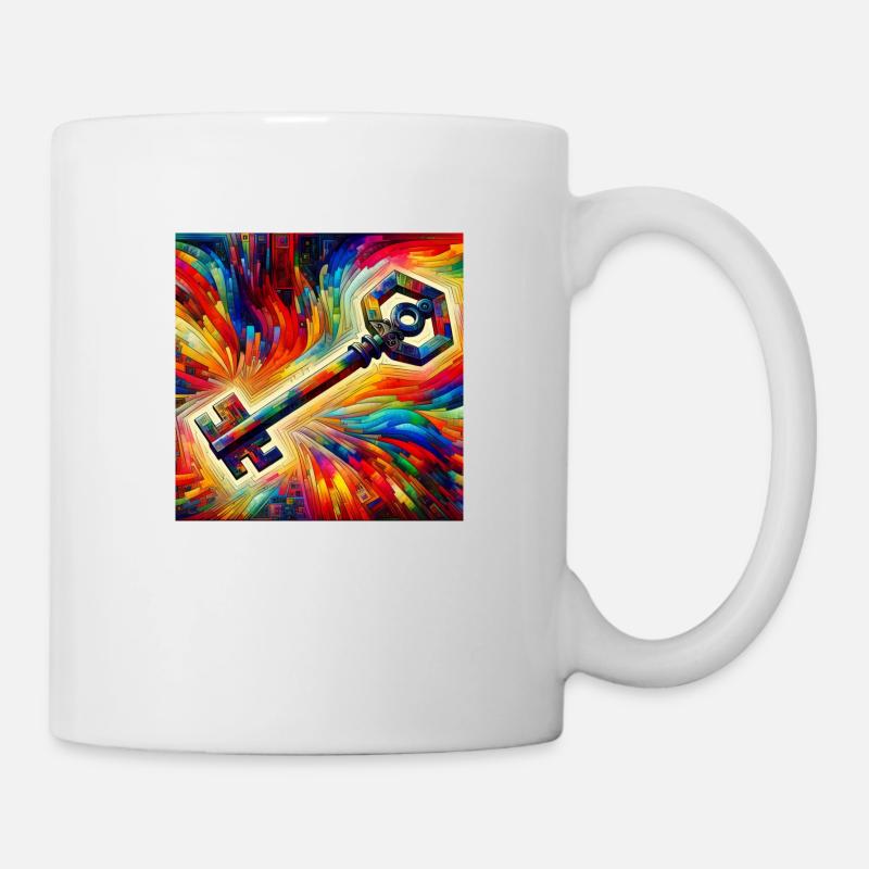 Schlüssel - Tasse - Weiß