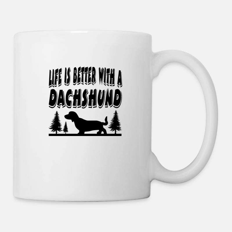 Dachshund - Mug - white