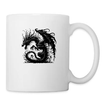 Fantasy Dragon Anime Dragon head Mythical reptile magic - Mug - white - Right