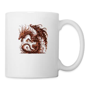 Fantasy Dragon Anime Dragon head Mythical reptile magic - Mug - white - Right