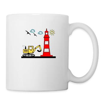 Excavatrice - Mug blanc - blanc - Droite