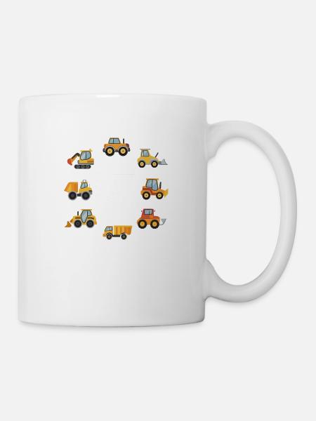 Construction site - 5 years - 5th birthday - Mug - white