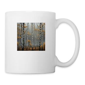 Birken Wald - Tasse - Weiß - Rechts