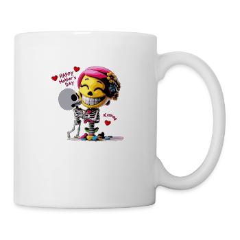 Maman bonheur et amour en fête - Mug blanc - blanc - Droite