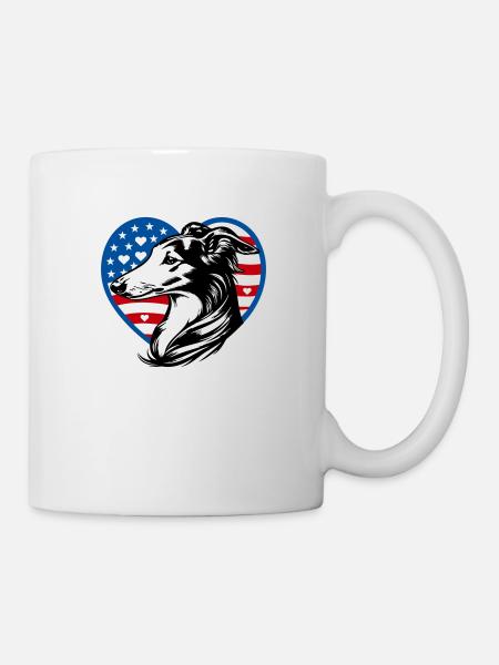 Silken Windsprite USA Herz - Tasse - Weiß
