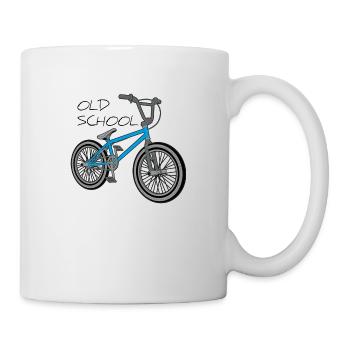 bmx old school blue - Tasse - Weiß - Rechts