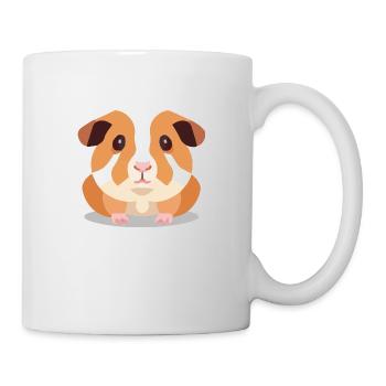 Guinea Pig Cute Brown White - Mug - white - Right