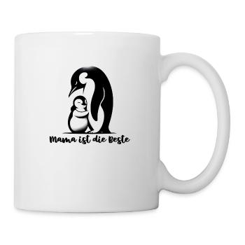 Liebevolle Pinguin-Mama - Tasse - Weiß - Rechts