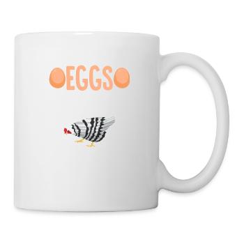 Eggs Dealer Hen Rooster Farmer Chicken Farming - Mug - white - Right