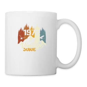 Birthday Legends est né en juin 1972 - Mug blanc - blanc - Droite