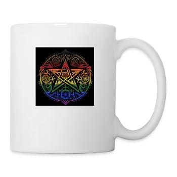 Magie queer : célébrer la diversité avec LGBTQ Pentag - Mug blanc - blanc - Droite