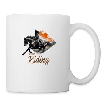 western reiter, reitsport , keep riding - Tasse - Weiß - Rechts