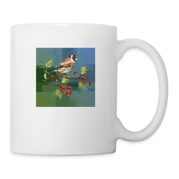 Bunter Vogel - Tasse - Weiß - Rechts