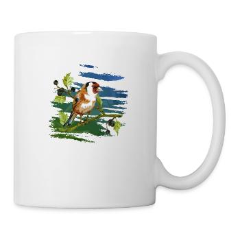 Bunter Vogel - Tasse - Weiß - Rechts