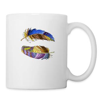 Feder - Tasse - Weiß - Rechts