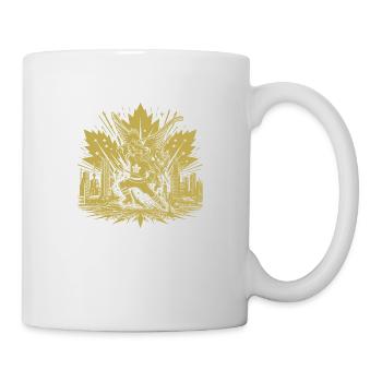 Hockey Canada Hockey sur glace États-Unis club de hockey rondelle bâton - Mug blanc - blanc - Droite
