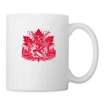 Hockey Canada Hockey sur glace États-Unis club de hockey rondelle bâton - Mug blanc - blanc - Droite