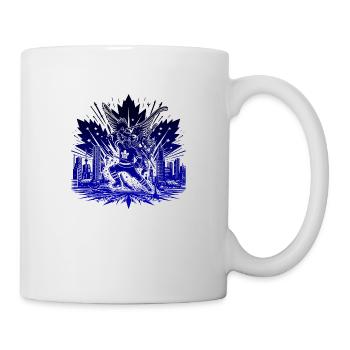 Hockey Canada Hockey sur glace États-Unis club de hockey rondelle bâton - Mug blanc - blanc - Droite