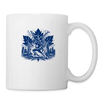 Hockey Canada Hockey sur glace États-Unis club de hockey rondelle bâton - Mug blanc - blanc - Droite