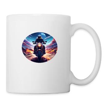 Motorradfahrer - Tasse - Weiß - Rechts