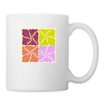 Motif de fleurs - Mug blanc - blanc - Droite