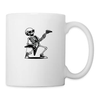 Un guitariste Homme Rockeur avec sa guitare - Mug blanc - blanc - Droite