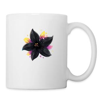 Fleur noire - Mug blanc - blanc - Droite