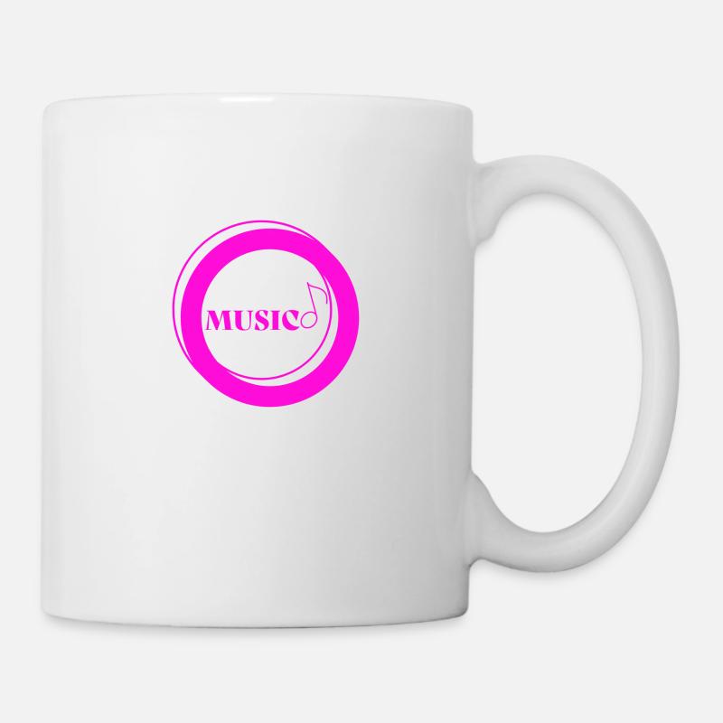 Musik-Zyklus Lila Logo - Tasse - Weiß