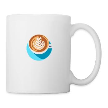 Coffee Frenchpress Cappuccino Latte Art - Mug - white - Right