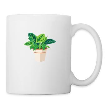 Plant Green Potted Plant Leaves - Mug - white - Right