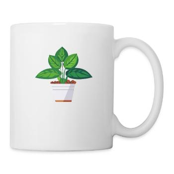 Plant Green Potted Plant Leaves - Mug - white - Right