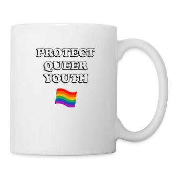 Protect Queer Youth LGBTQ Flag - Mug - white - Right