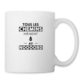 Tous les chemins mènent au nord - Mug blanc - blanc - Droite