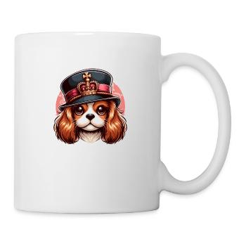 Cute Cavalier King Charles with a Hat - Mug - white - Right