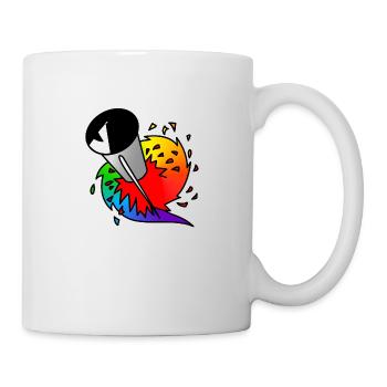 Regenbogen Rakete : Sticky Queer Pride - Tasse - Weiß - Rechts