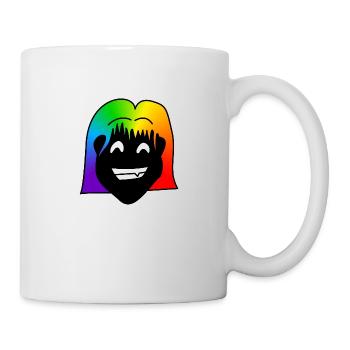 Großer Grinser : Sticky Queer Pride - Tasse - Weiß - Rechts