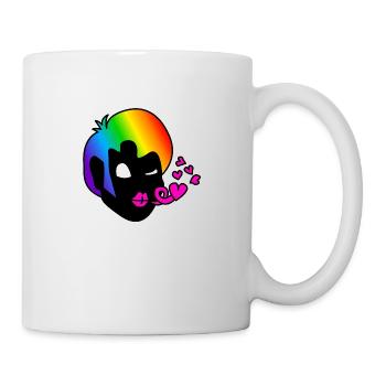 Blas den Kuss : Sticky Queer Pride - Tasse - Weiß - Rechts