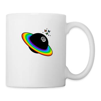 Regenbogen Planet : Sticky Queer Pride - Tasse - Weiß - Rechts